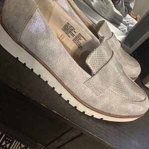 Time and Tru Silver Loafers